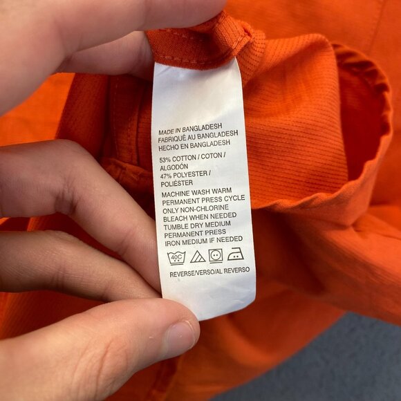 GH Bass & Co Explorer Men's Size XXL Orange Pocketed Fishing Shirt Long Sleeve. - Picture 8 of 12